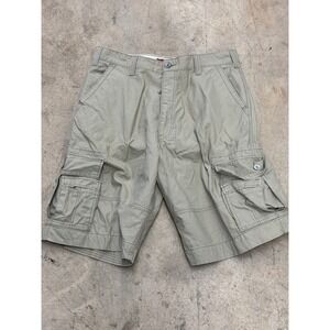 Levi's Squad Cargo Shorts Khaki Tan Mens W38 Cotton Flat Front Pockets